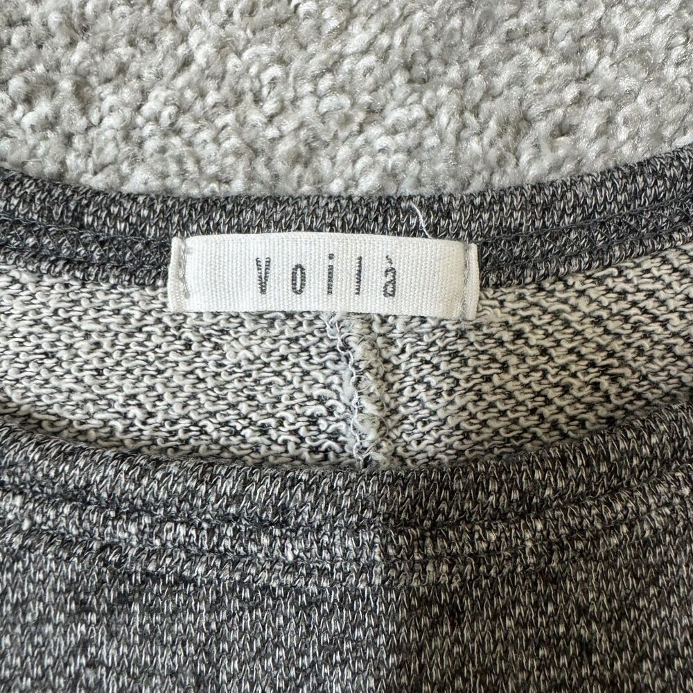 Voila Sweater Womens Medium Gray Rose Embroidered 3/4 Bell Sleeve Pullover Knit - Picture 6 of 10